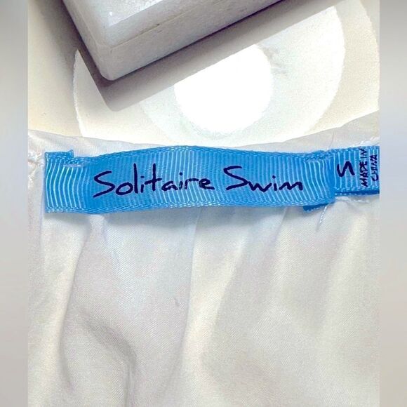 Solitaire Swim Cold Shoulder Lace Cover up Tunic Dress - Picture 9 of 11